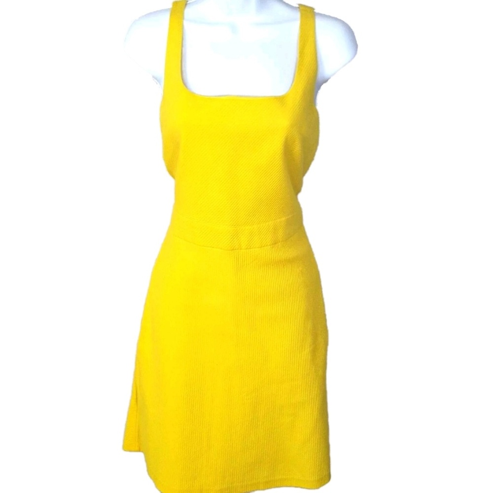 MOSCHINO Cheap and Chic Yellow Fit Flare Dress